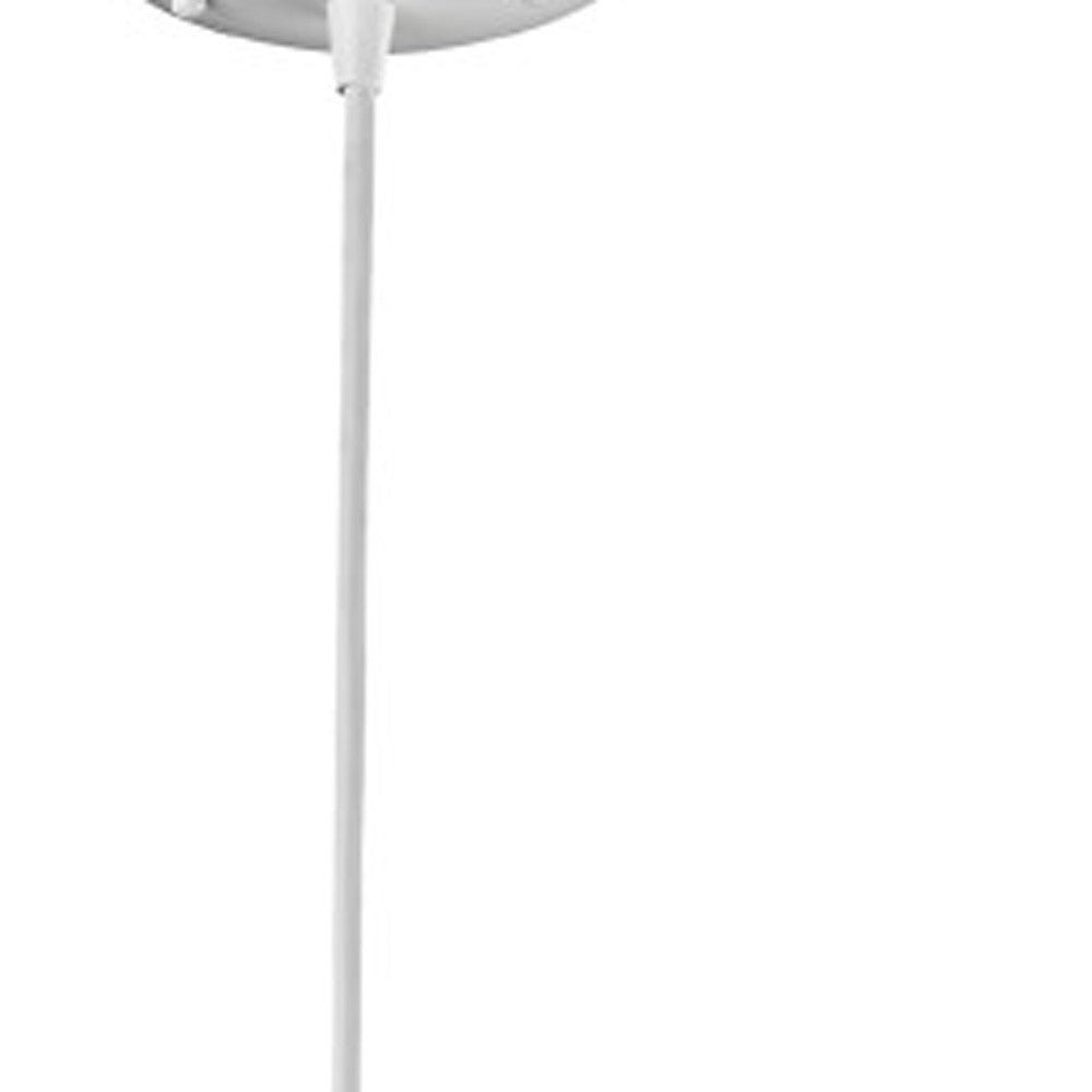 Nova 1-Light White Mini Pendant With Geometric Globe Shade