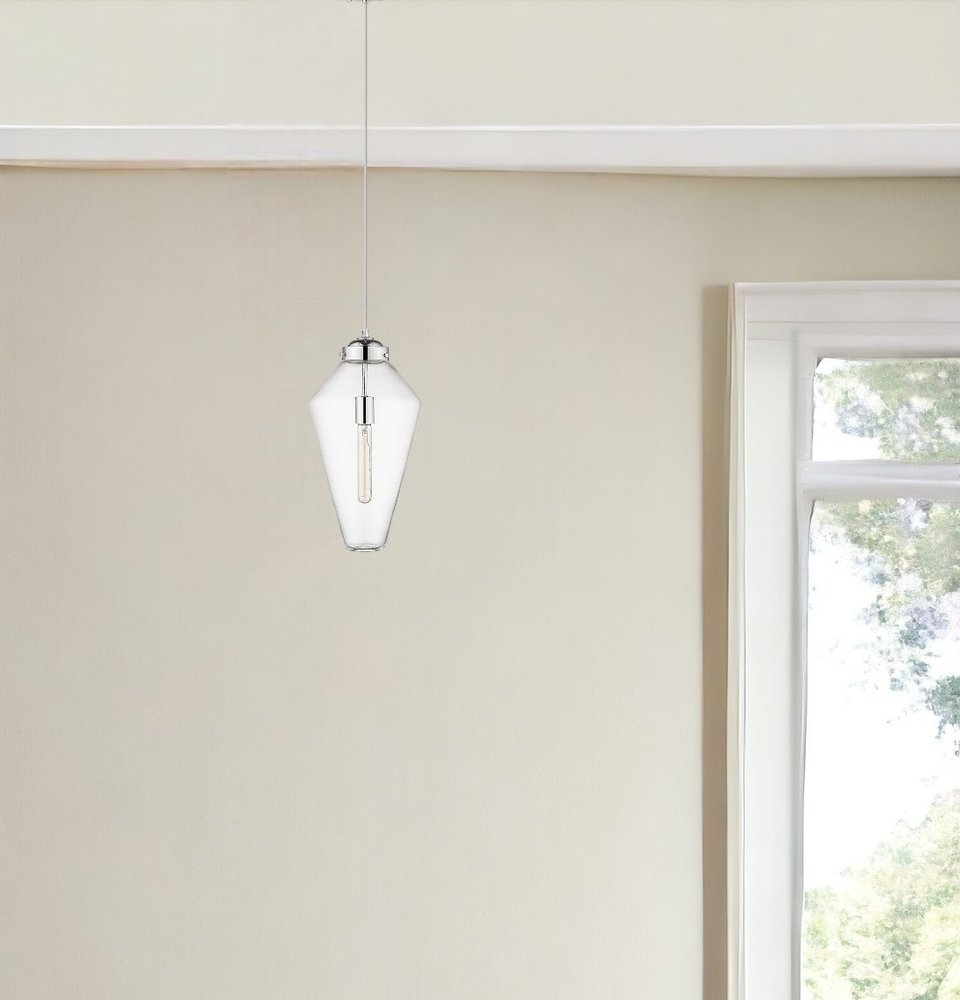 Ballina 1-Light Polished Nickel Mini-Pendant HomeRoots