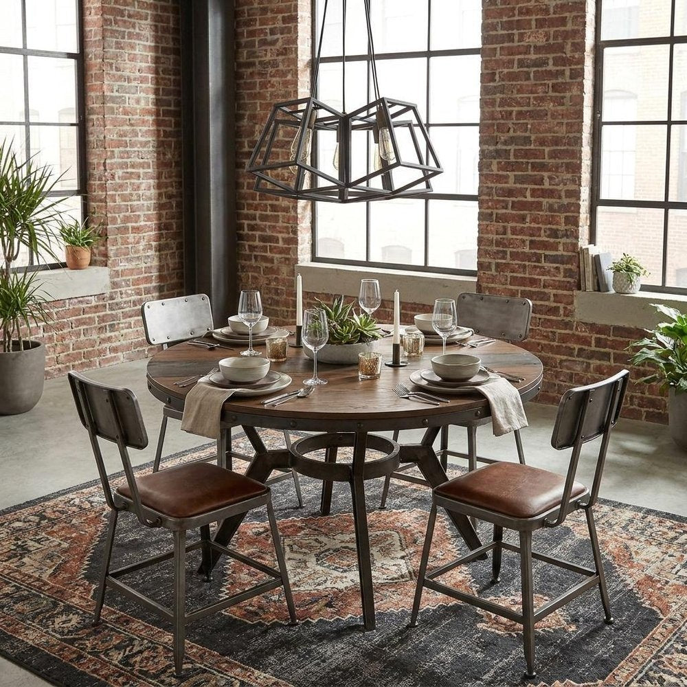 Bronze Lantern Five Light Metal Dimmable Chandelier HomeRoots