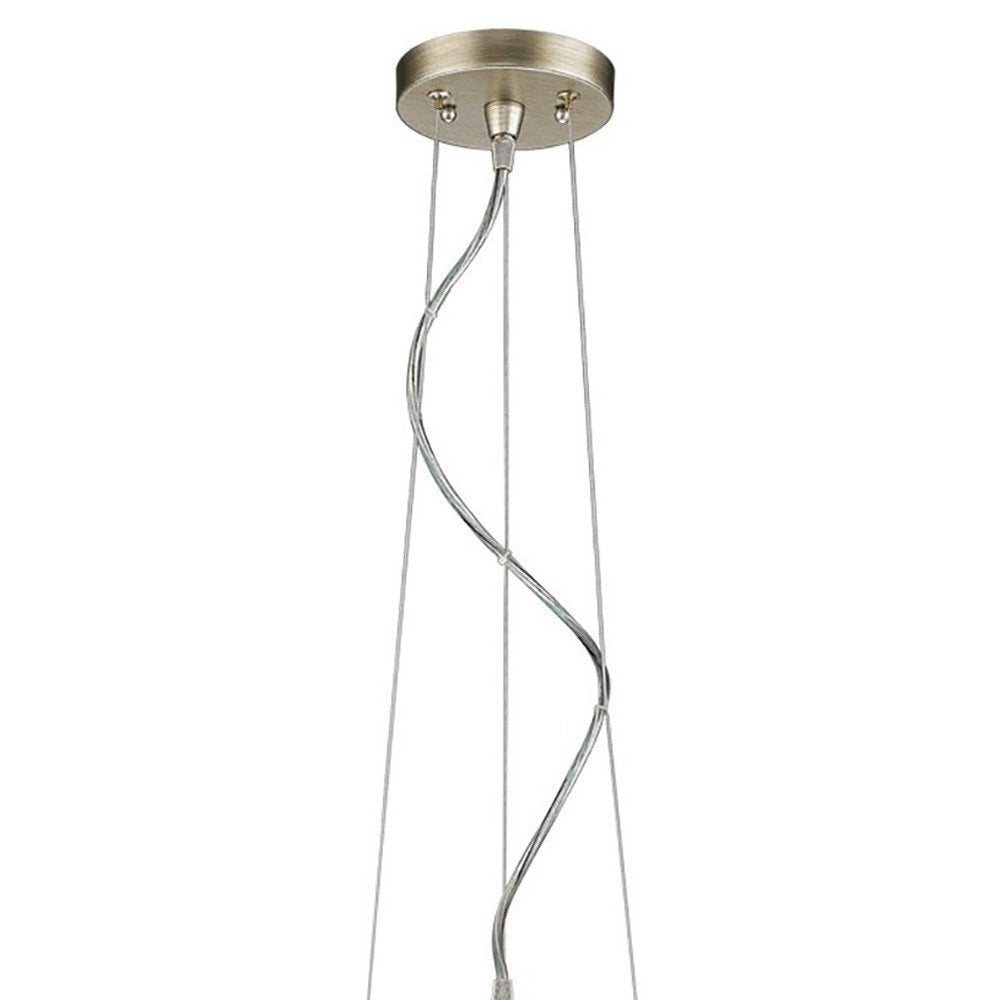 Layla 1-Light Washed Gold Bowl Pendant With Gloss White Interior Shade HomeRoots