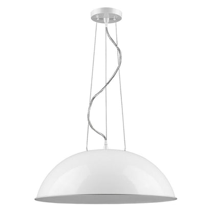 Layla 1-Light White Bowl Pendant HomeRoots