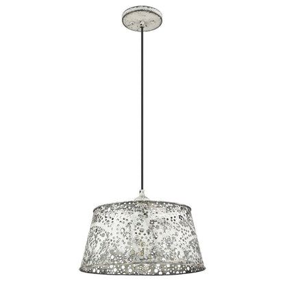 Iris 1-Light Aged Ivory Pendant HomeRoots