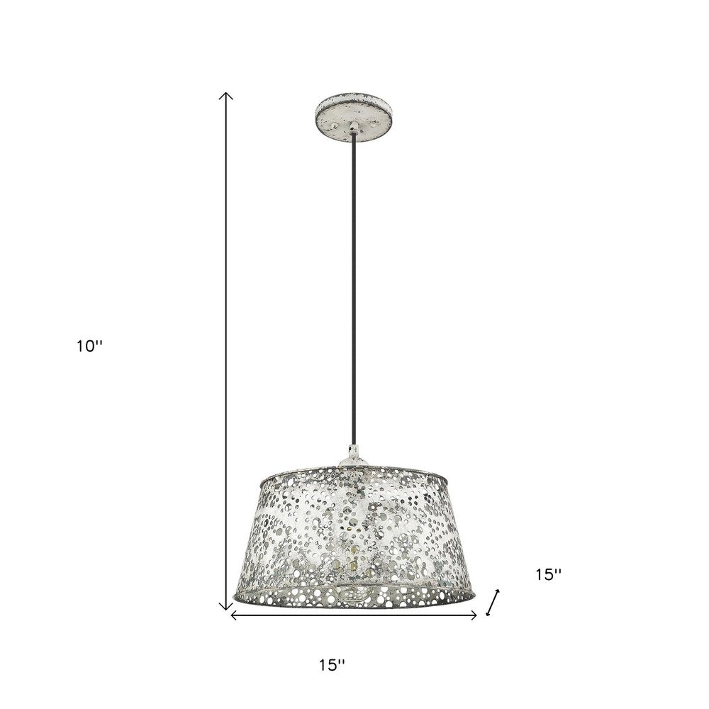 Iris 1-Light Aged Ivory Pendant HomeRoots