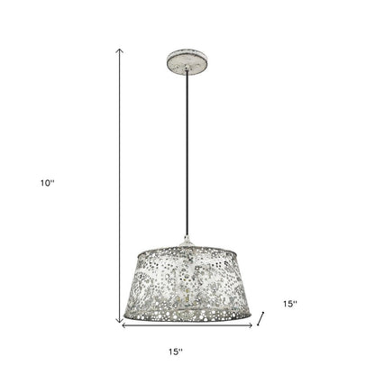 Iris 1-Light Aged Ivory Pendant HomeRoots