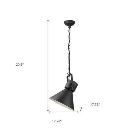 Crew Metal One Light Cone Hanging Pendant Light HomeRoots