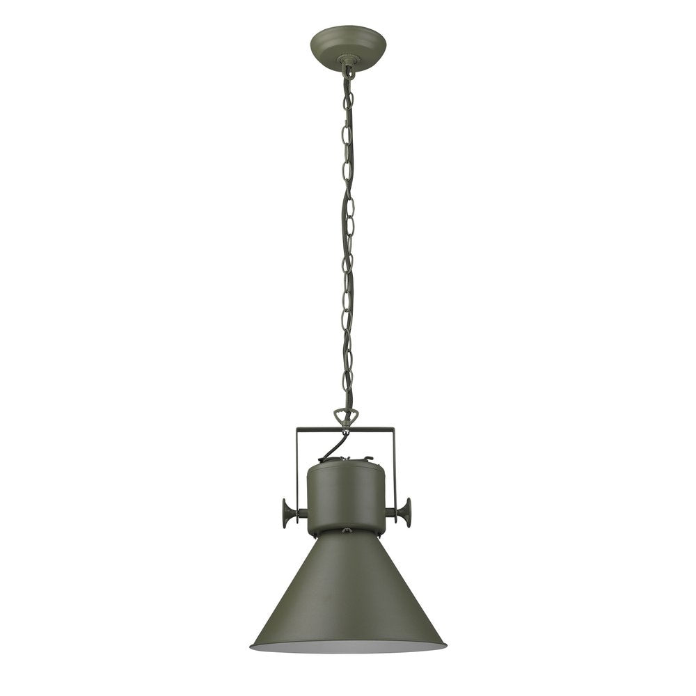 Crew Metal One Light Cone Hanging Pendant Light — view 18