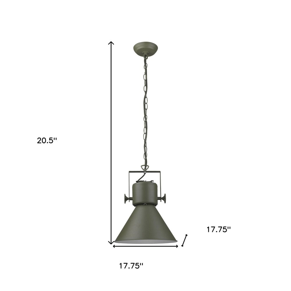 Crew Metal One Light Cone Hanging Pendant Light — view 24