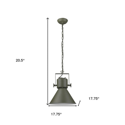 Crew Metal One Light Cone Hanging Pendant Light HomeRoots