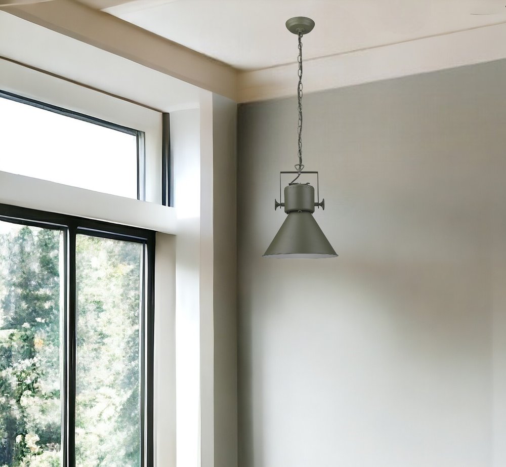 Crew 1-Light Green Pendant HomeRoots