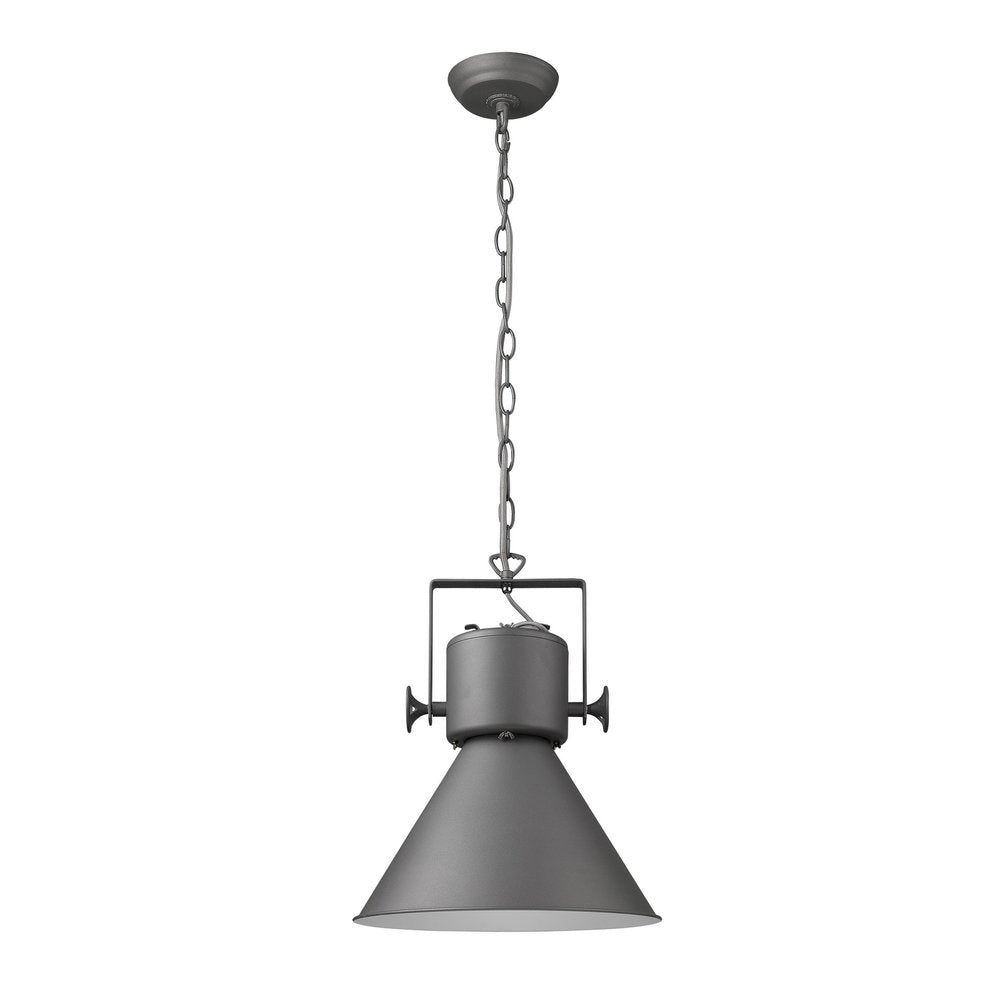 Crew Metal One Light Cone Hanging Pendant Light — view 1