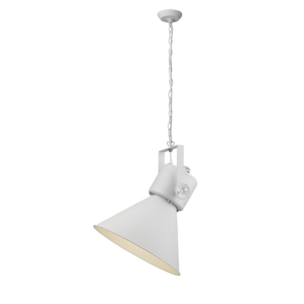 Crew 1-Light White Pendant — view 3
