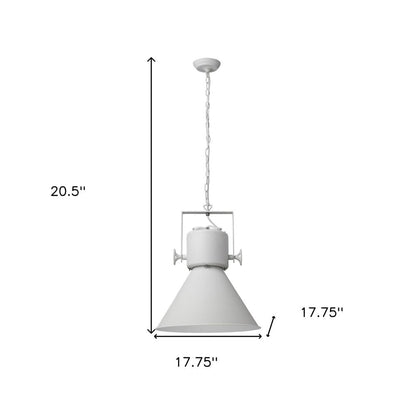 Crew 1-Light White Pendant HomeRoots