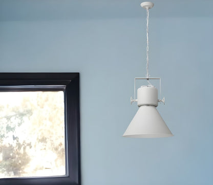 Crew 1-Light White Pendant HomeRoots