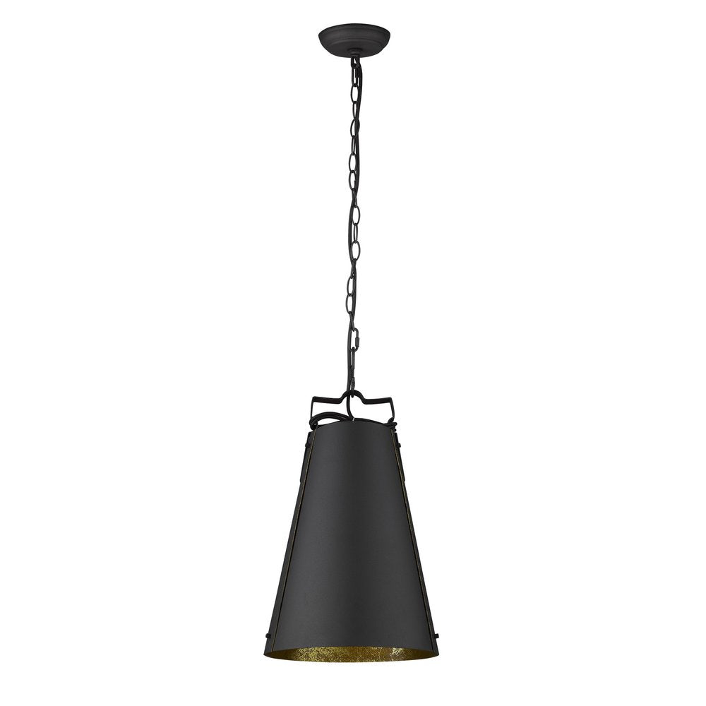 Faza 1-Light Matte Black Pendant HomeRoots