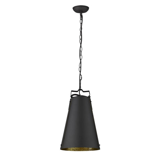 Faza 1-Light Matte Black Pendant HomeRoots