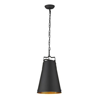 Faza 1-Light Matte Black Pendant HomeRoots