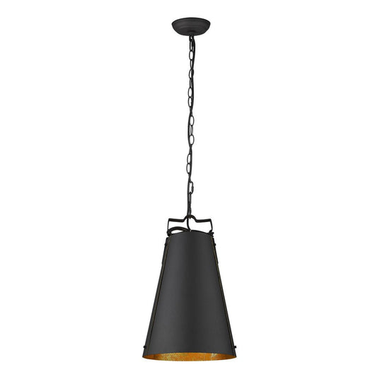 Faza 1-Light Matte Black Pendant HomeRoots