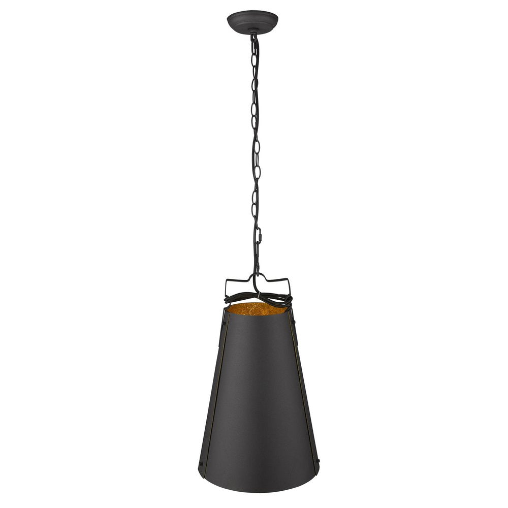Faza 1-Light Matte Black Pendant HomeRoots
