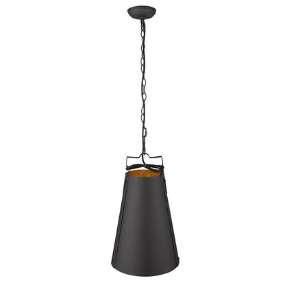 Faza 1-Light Matte Black Pendant HomeRoots