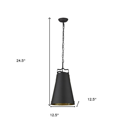 Faza 1-Light Matte Black Pendant HomeRoots