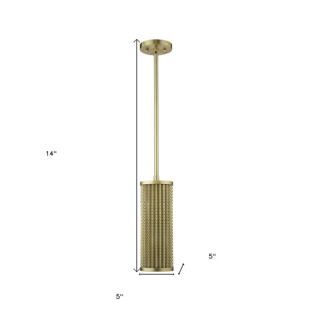 Basetti 1-Light Gold Pendant HomeRoots