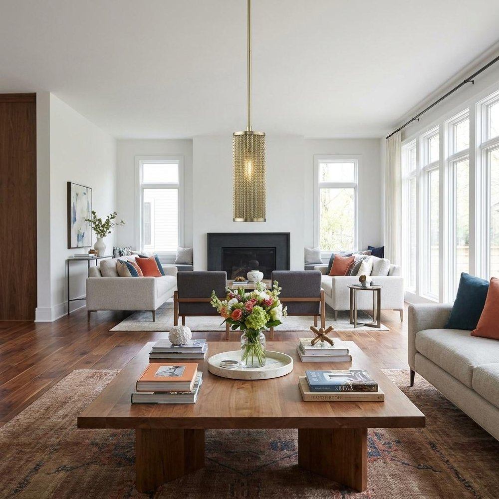 Basetti 4-Light Gold Pendant HomeRoots
