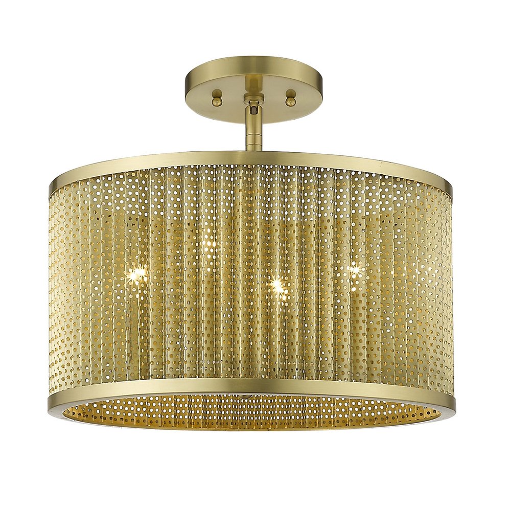 Basetti 4-Light Gold Convertible Pendant HomeRoots