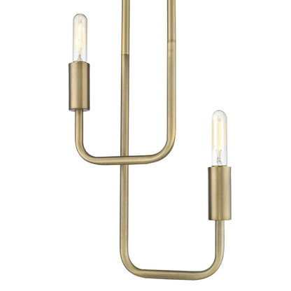 Perret 2-Light Aged Brass Pendant HomeRoots