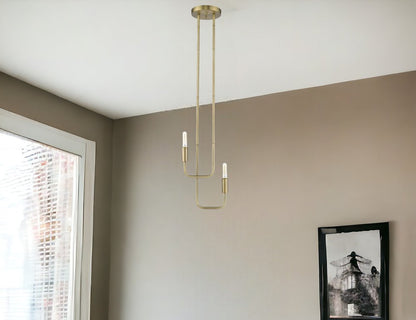 Perret 2-Light Aged Brass Pendant HomeRoots