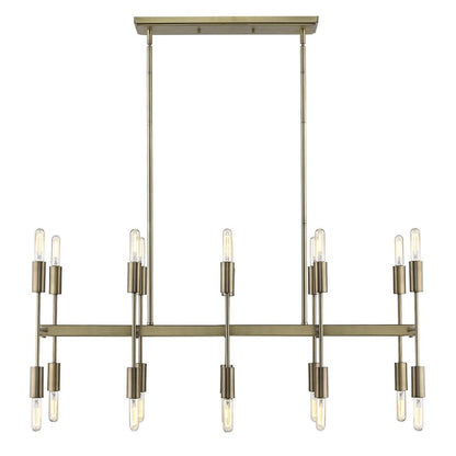 Perret 20-Light Aged Brass Island Pendant HomeRoots