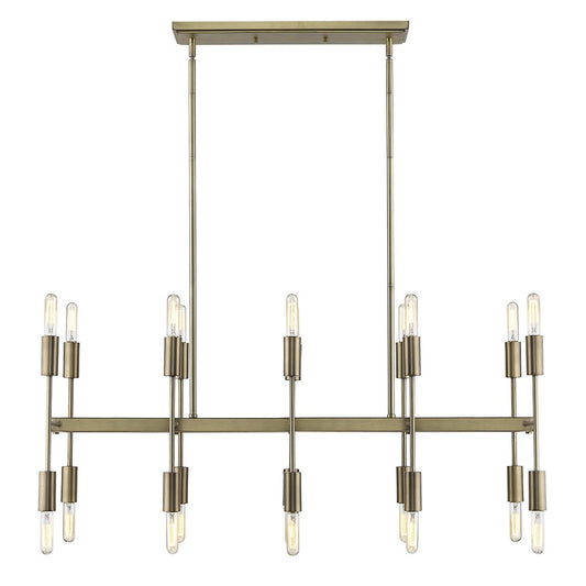 Perret 20-Light Aged Brass Island Pendant HomeRoots