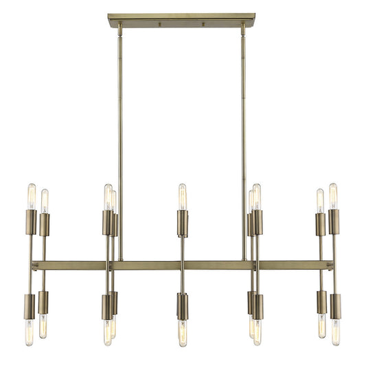 Perret 20-Light Aged Brass Island Pendant