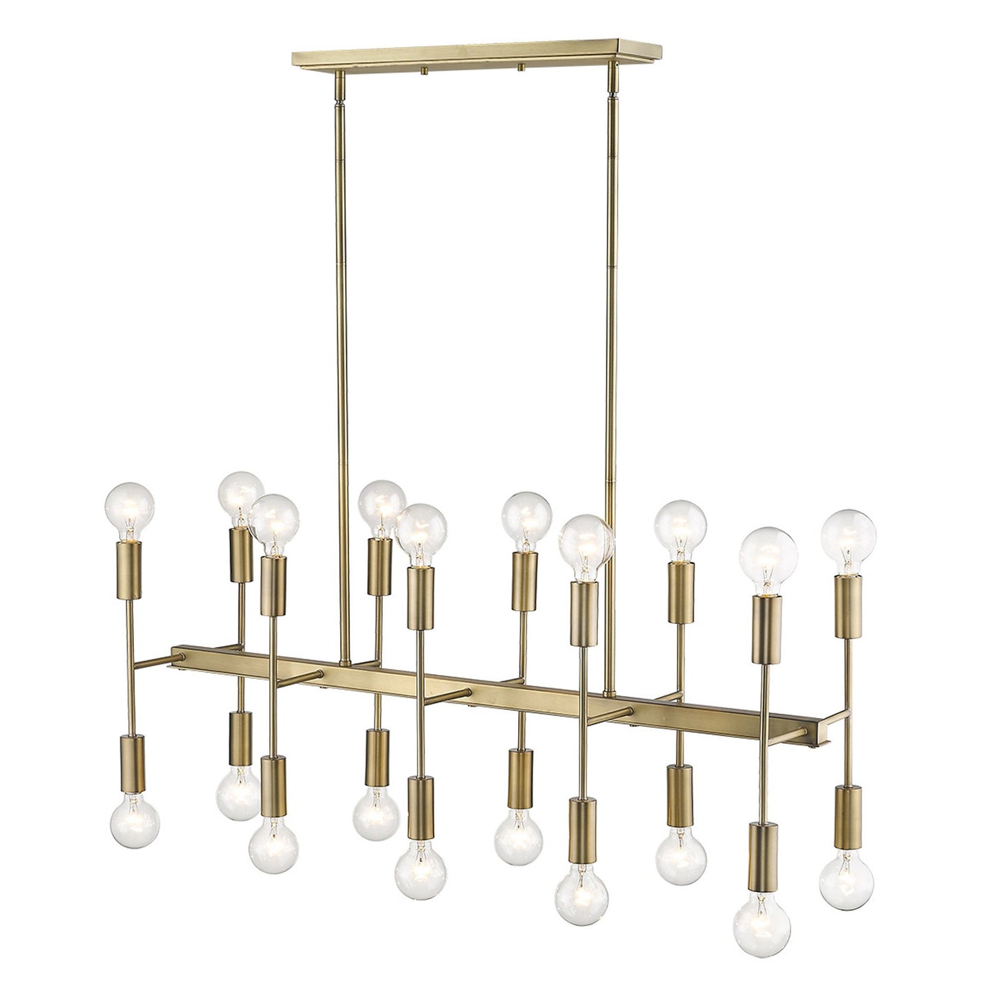 Perret 20-Light Aged Brass Island Pendant