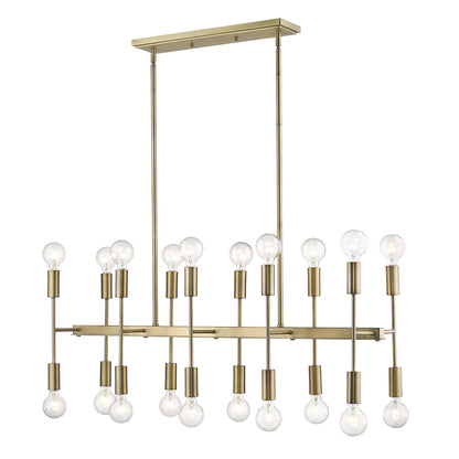 Perret 20-Light Aged Brass Island Pendant