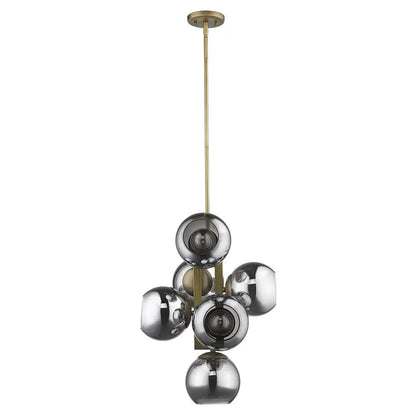 Lunette 6-Light Aged Brass Pendant HomeRoots