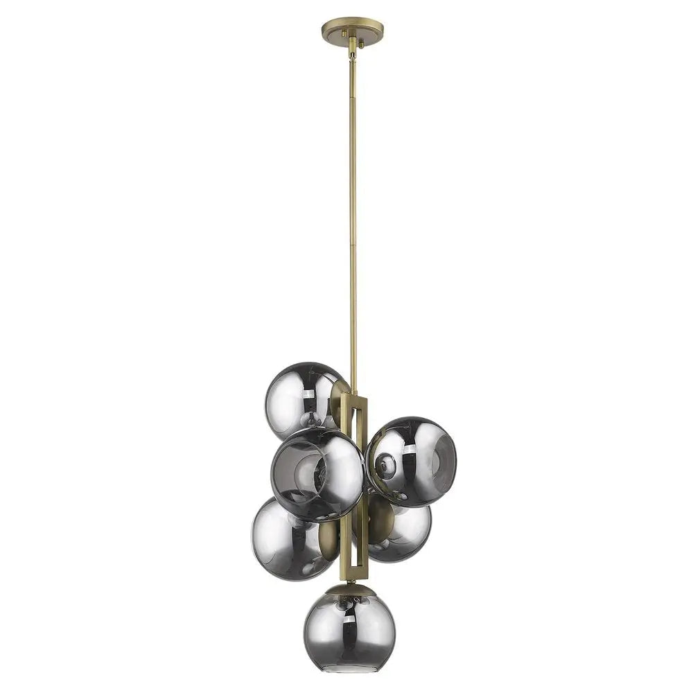 Lunette 6-Light Aged Brass Pendant HomeRoots