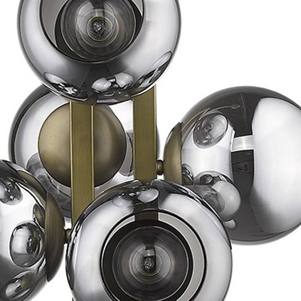 Lunette 6-Light Aged Brass Pendant — view 6