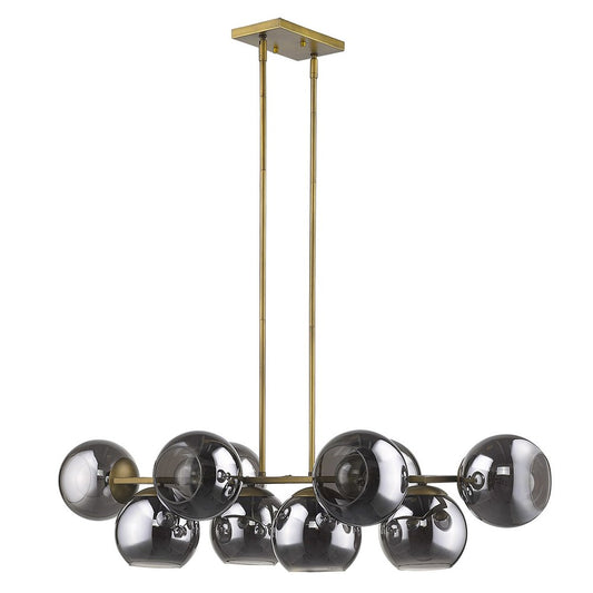 Lunette 10-Light Aged Brass Island Pendant HomeRoots