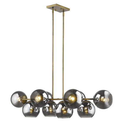 Lunette 10-Light Aged Brass Island Pendant HomeRoots