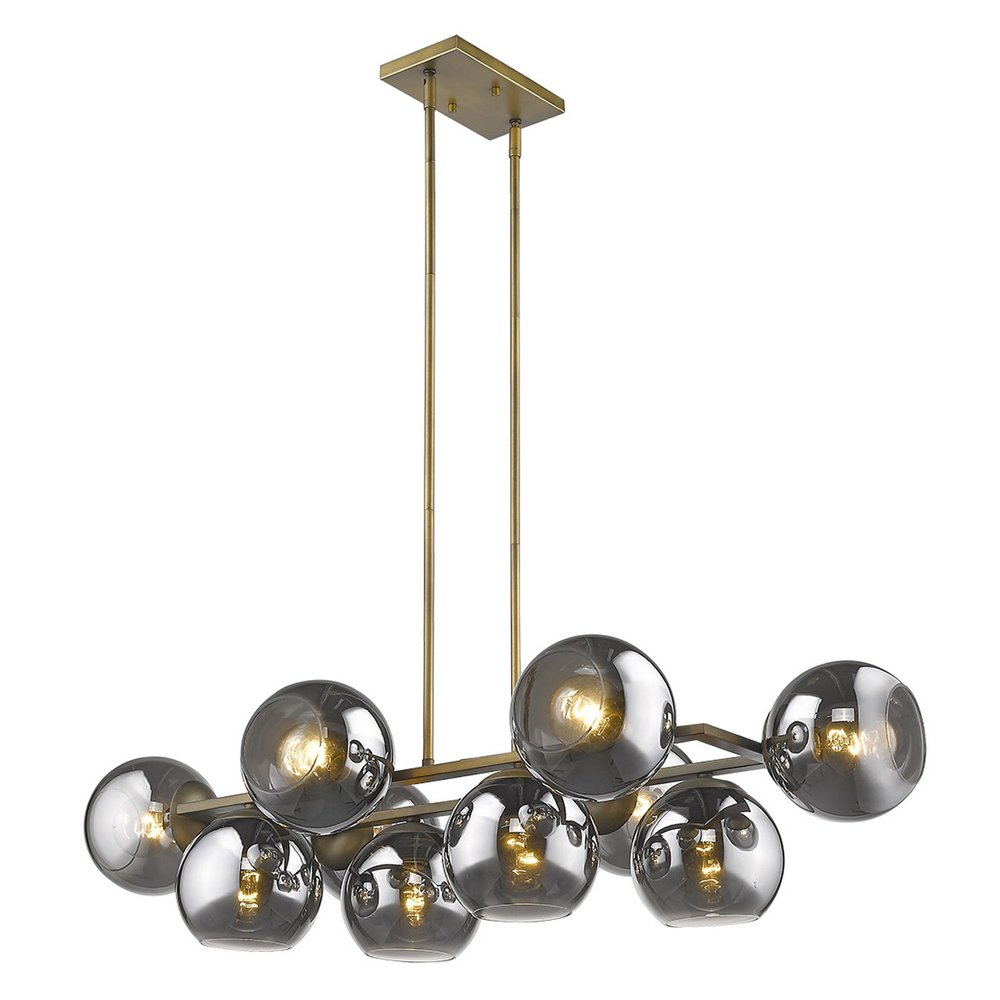 Lunette 10-Light Aged Brass Island Pendant HomeRoots