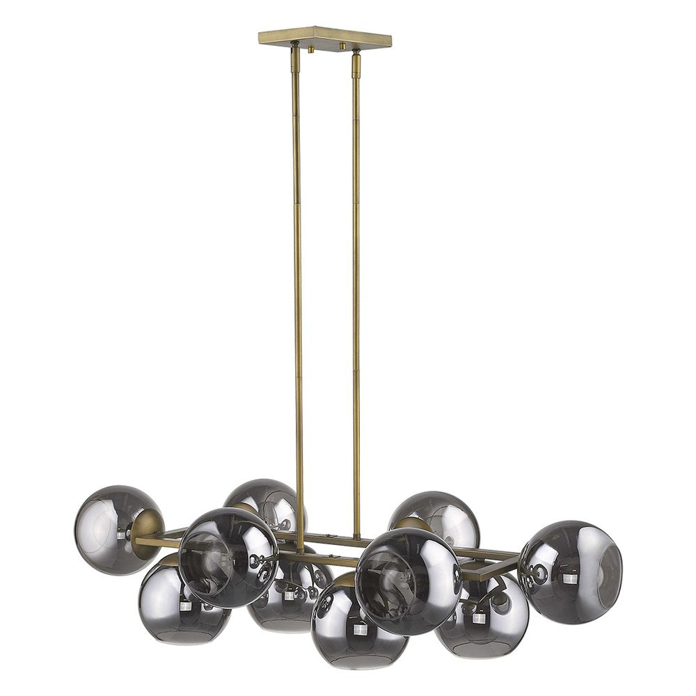 Lunette 10-Light Aged Brass Island Pendant HomeRoots