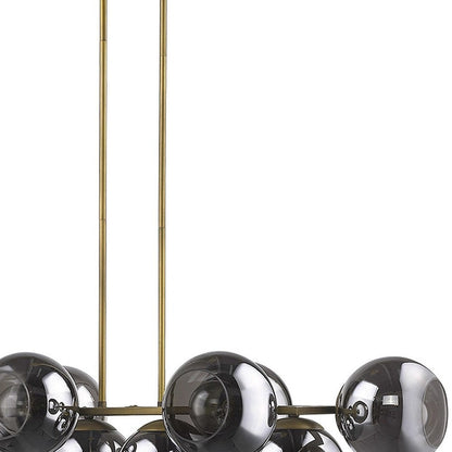 Lunette 10-Light Aged Brass Island Pendant HomeRoots