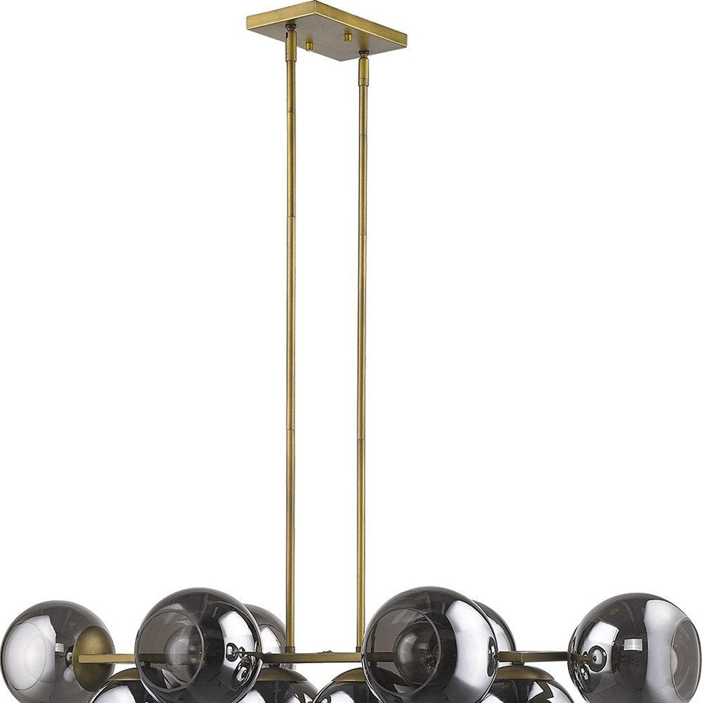Lunette 10-Light Aged Brass Island Pendant HomeRoots