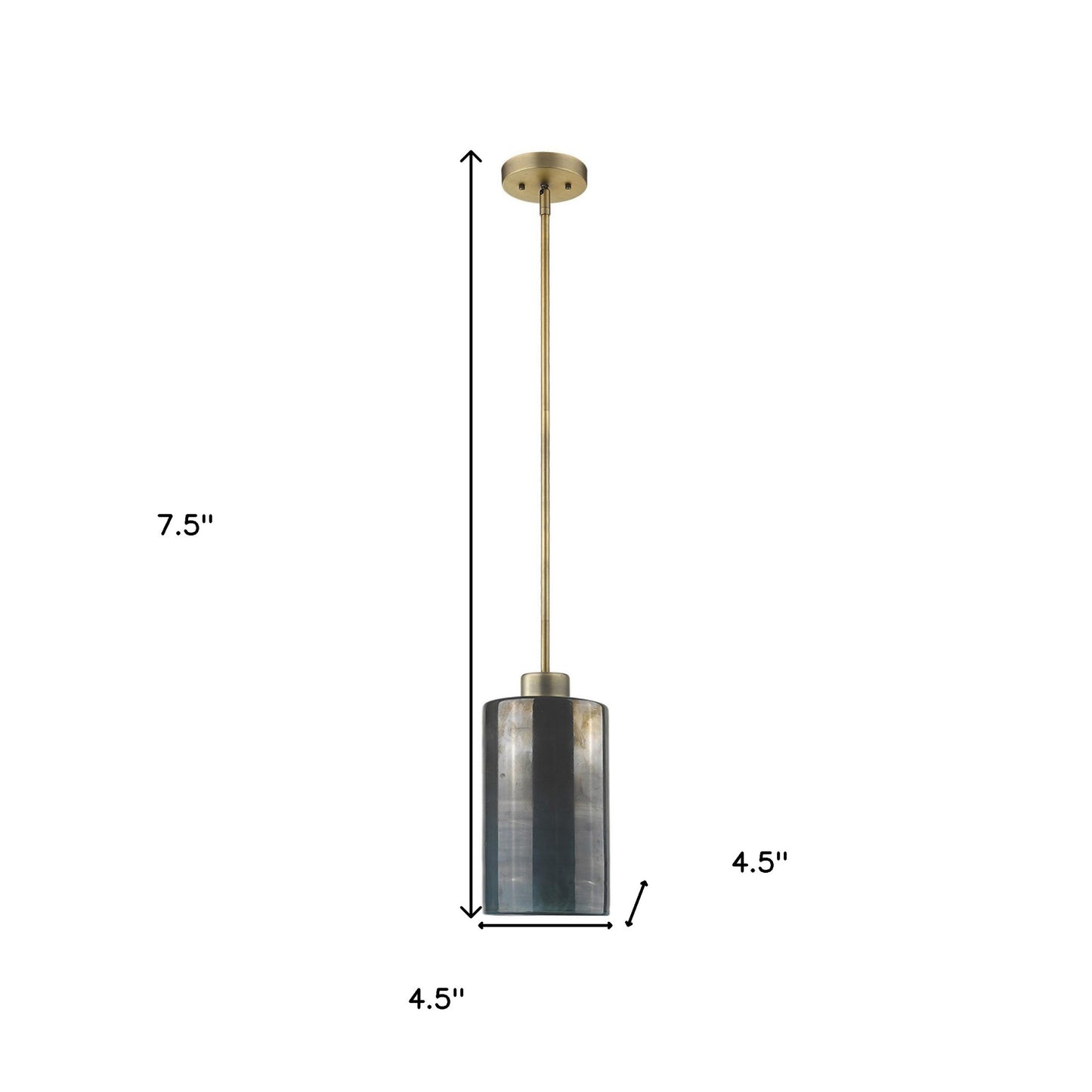 Monet 1-Light Brass Pendant