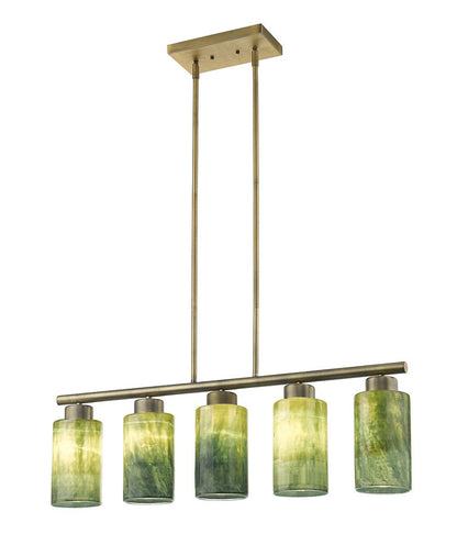 Monet 5-Light Brass Pendant HomeRoots