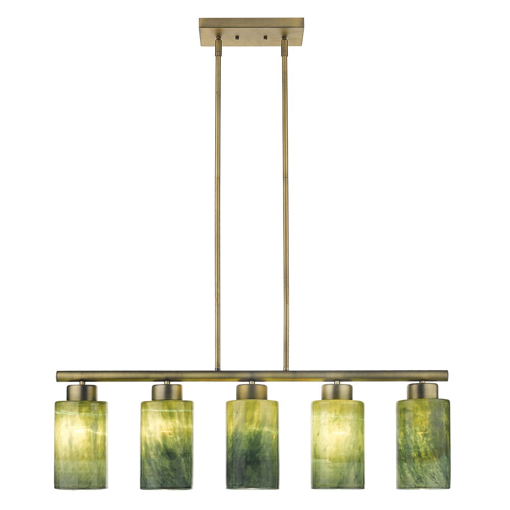Monet 5-Light Brass Pendant HomeRoots