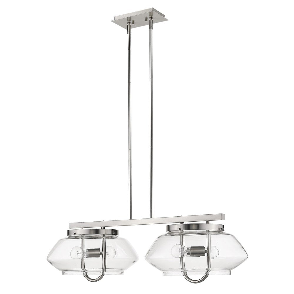 Garner 4-Light Satin Nickel Island Pendant HomeRoots