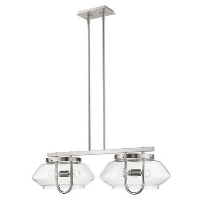 Garner 4-Light Satin Nickel Island Pendant HomeRoots