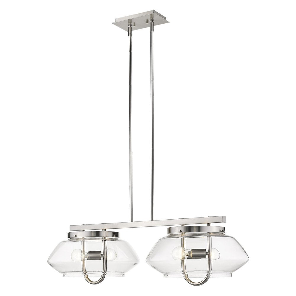 Garner 4-Light Satin Nickel Island Pendant HomeRoots