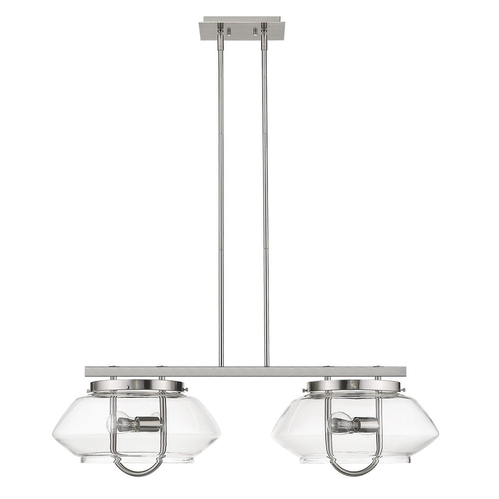 Garner 4-Light Satin Nickel Island Pendant HomeRoots